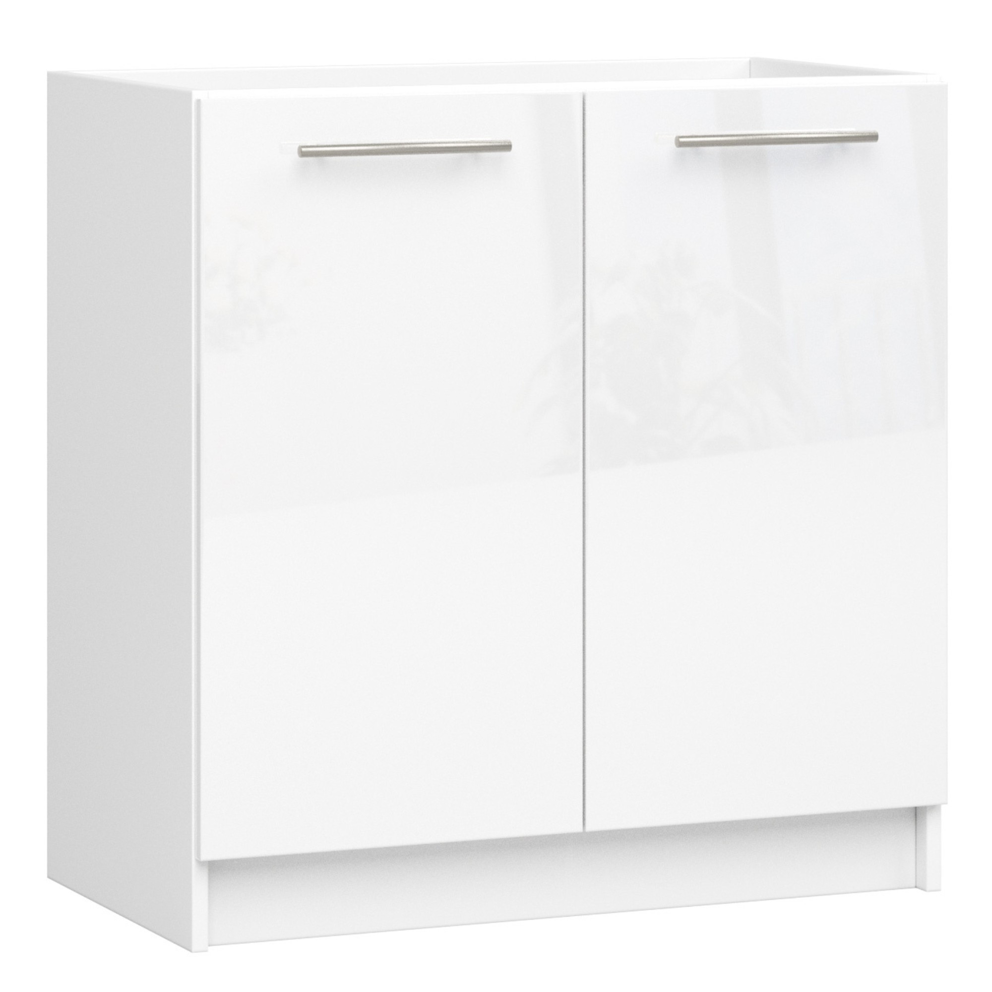 Spülenunterschrank 80 Cm Weiß Hochglanz 2 Türen Kollektion Oliwia Raumhirsch
