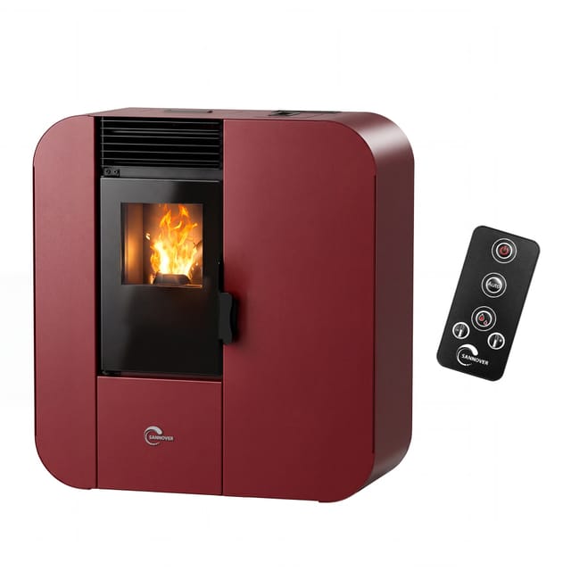 Pelletofen Slim Astral 13,8 Kw Bordeaux Sannover