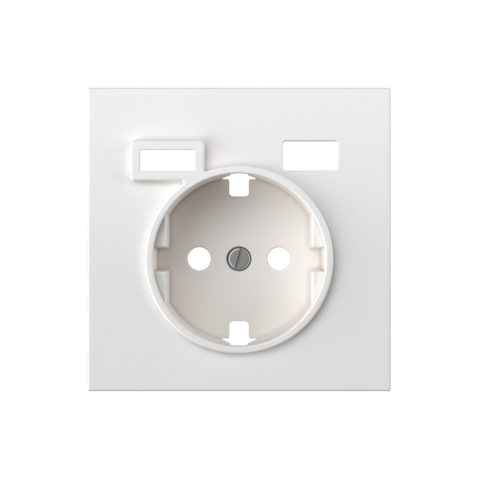 Schuko-abdeckung Mit 2 Usb-a- Und C-ports In Weißer Matt-oberfläche, Serie Simon 360