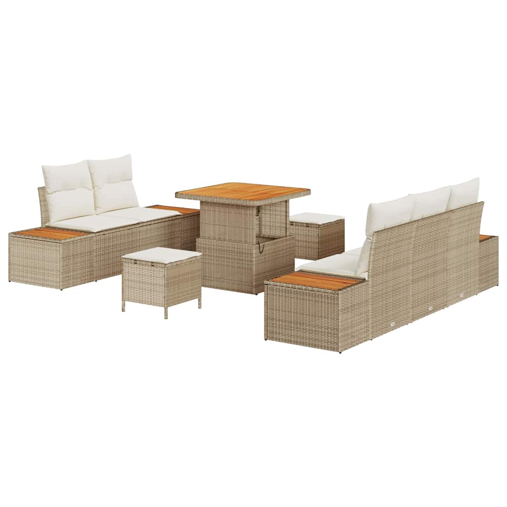 Maison Exclusive - Garten-sofa-set 8 Stk. 7-sitzanzahl Beige