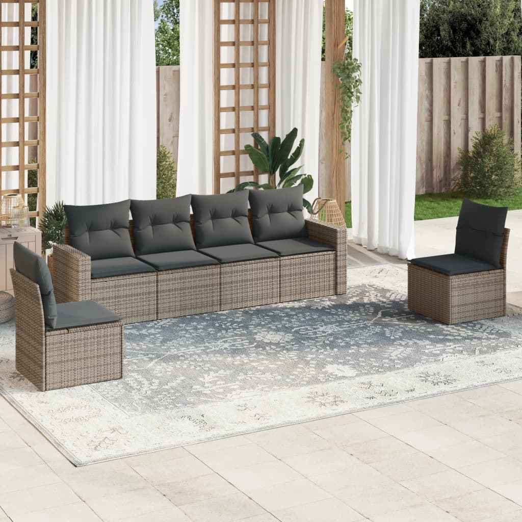 Teenpull – Outdoor-sofagarnitur 9 Stk. Natürlich Und Schwarz