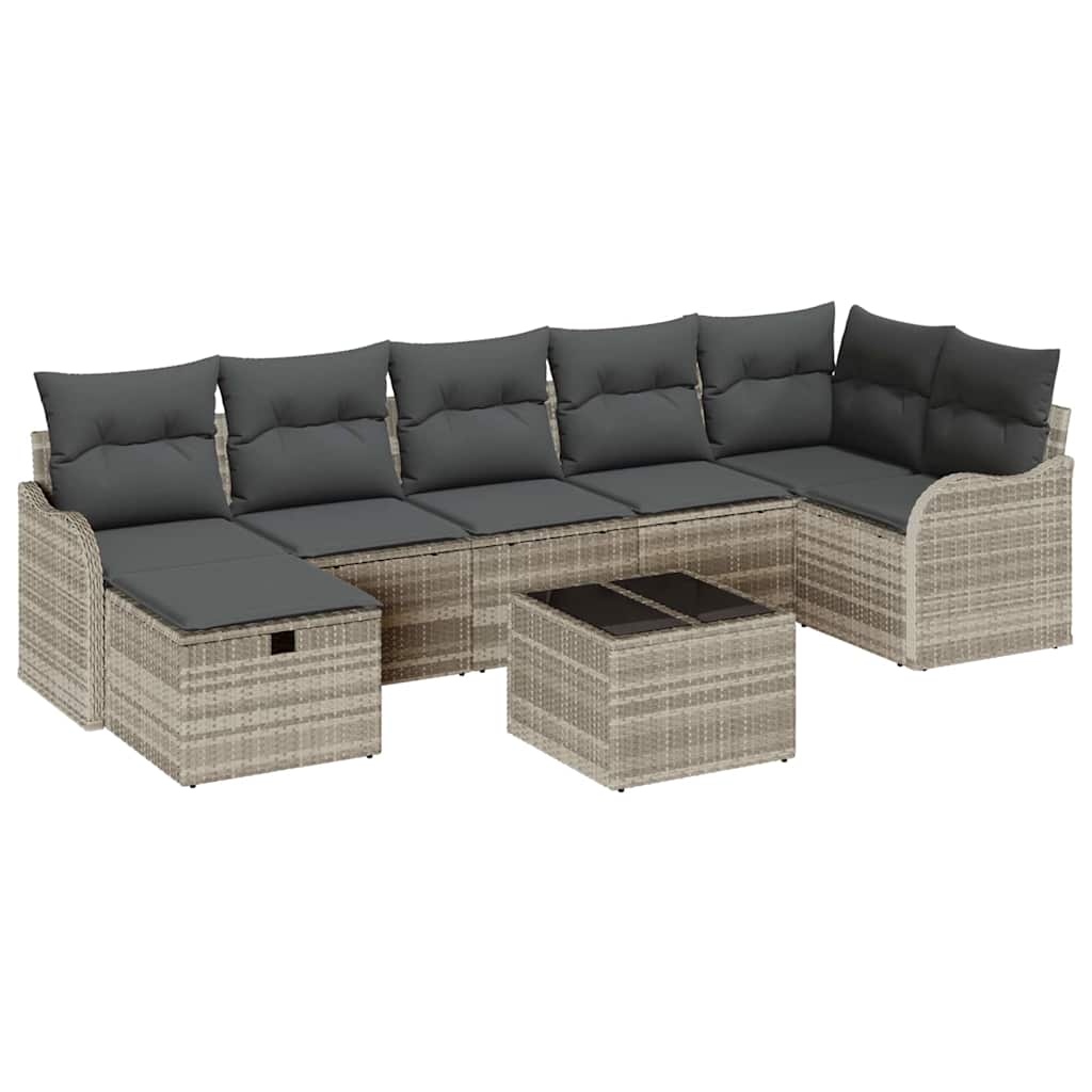 Maison Exclusive - Sofa Set 8 Stk. 7-sitzanzahl Hellgrau Poly-rat