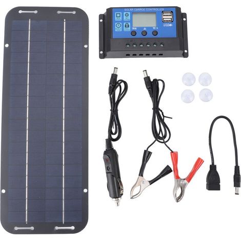 Flexibles 6-w-18-v-solarpanel-ladegerät, Tragbares Wiederaufladbares Solarbatterie-ladegerät Für Autos Mit Regler,