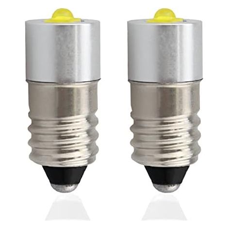 E10 Hochleistungs-led-taschenlampen-ersatzbirne 6–24 V, 3 W 200 Lm, 2er-pack (e10 Warmweiß)