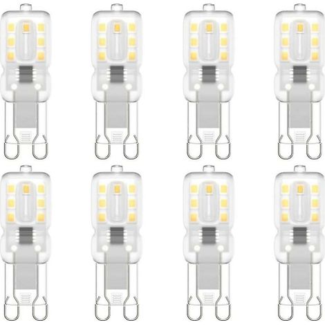 8er-pack G9-led-lampen, G9 Led 220 V Neutralweiß 4000 K 3 W Entspricht 30-w-halogen [energieeffizienzklasse E]