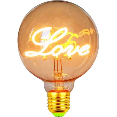 Ampoule Led G95 4w Dimmbar 2000 Kelvin 220-240v Love Edison Dekorative Glühbirne E27