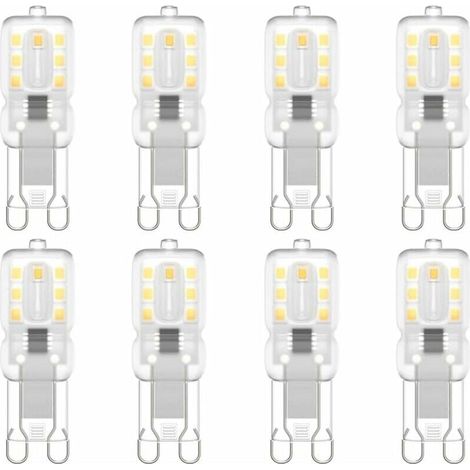 Ampoule Led G9, G9 Led 220v Blanc Naturel 3000k 3w Equivalent À Halogène 30w Halogène Lumière 8-pack