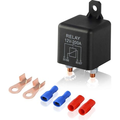 Relais 12v 200a, 4-polig Mit 2-poligem Abdruck + 2 Anschlüsse, Batterie-trennkuppler Für Auto, Lkw, Motor, Automobil, Boot, Anlasser, Heavy-duty Split-charge Zl180