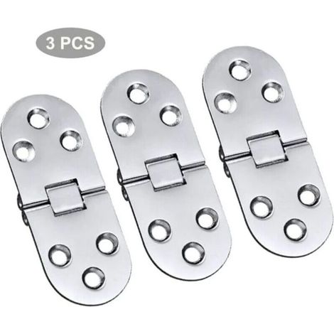 3 Stück Tischscharniere Aus Edelstahl, Faltbare Türklappen-scharniere, Klapptisch-scharniere, Faltscharniere Aus Legierung, Scharniere Für Schubladen, Tische, Schreibtische, Nähmaschinen, Silber