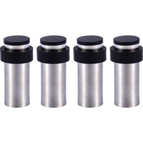 Türstopper 8 Cm Aus Edelstahl Mit Gummi, Boden- Oder Wandanschlag (4er-pack)