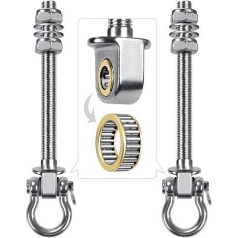 2er-set Schaukelhaken Aus Edelstahl 304 Für Holz- Und Metallbalken, Ideal Zum Aufhängen Von Hängematten, Yoga-schwingen Und Verandenschaukeln.
