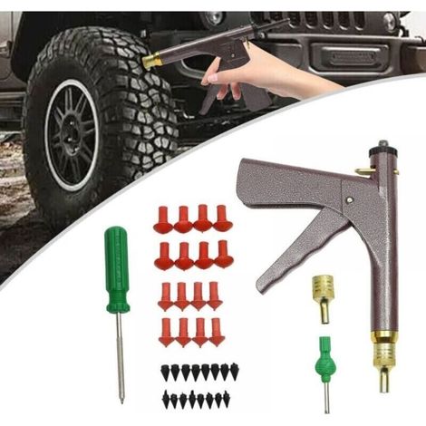Reparaturset Für Schlauchlose Reifenpannen Mit Pilzstopfen, Düsen Und Sonden – Reifenreparaturkit Für Motorrad, Auto, Lkw, Traktor, Fahrrad Usw.