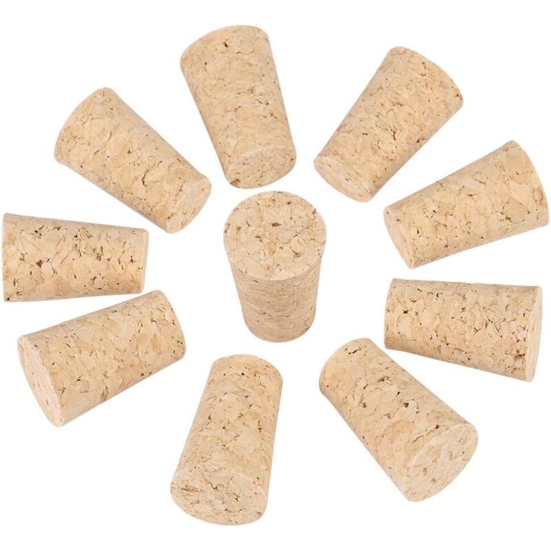 100 Stück Naturkorken, Konische Holzverschlüsse Für Weinflaschen/bierflaschen (rotweinflasche 22x17x35mm)