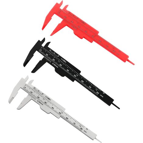 Schieblehre Schieblehre Digital 3-teiliges Präzisionsmesswerkzeug (80 Mm/3,15 Zoll) Kunststoff-schieblehre Mit Doppelskala (80 Mm)