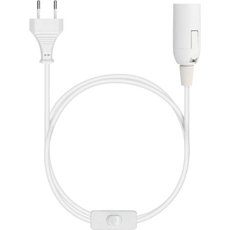 E27-fassung Mit Kabel – Lampenfassung Für Glühlampe Mit Netzkabel, Stecker Und Schalter – 1,8 M Kabel