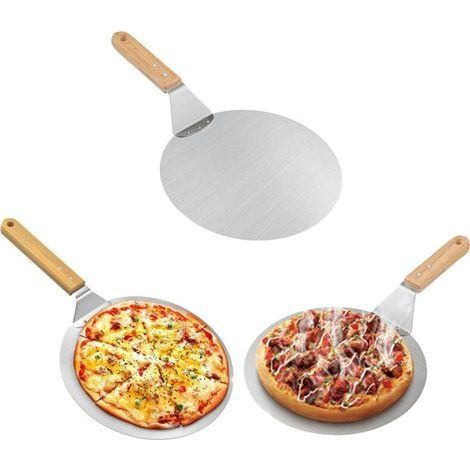 3er-set Pizzaschaufel Aus Edelstahl Mit Holzgriff, Pizza-schieber Für Pizzastein, Brotschieber, Kuchenschaufel, Pizzaschaufel, (10 Zoll)