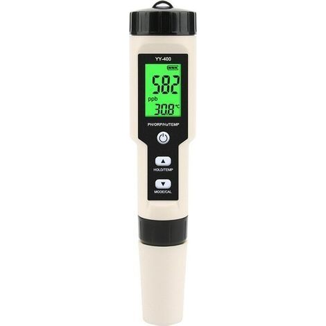 Wasserqualitätsprüfer, 4 In 1, Ph/orp/wasserstoffreich/temperatur, Schutzart Ip67, Abs-material, Schwarz/weiß
