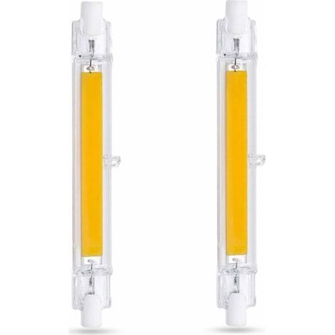 Led R7s 118mm 10w Warmweiß 3000k 1000lm R7s J118 Halogenlampen-ersatz Für 80w 100w Nicht Dimmbar R7s 118mm Schlanke Cob Led-lampe Für Wandlampe/stehleuchte 2er-pack
