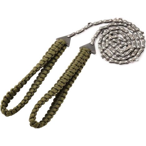 Tragbare Kettensäge Handkettensäge Mit Fallschirmleine Griffen Multifunktions-nylontasche, Kabelsäge Für Überlebensausrüstung, Camping Und Jagd.