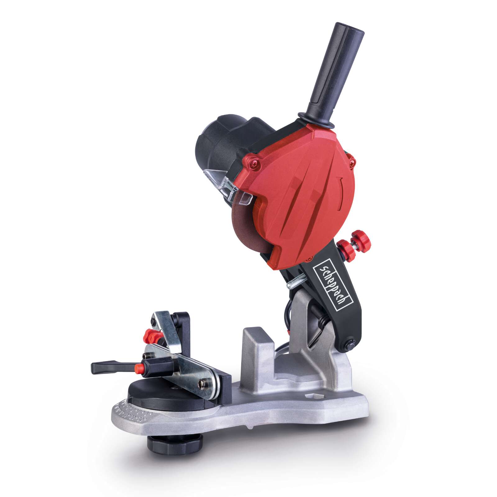 Kettenschärfer KS1500 Scheppach - 85W | 3,2mm Schleifscheibendicke | Funkenschutz | Schleifwinkeleinstellung 35 - 0 - -35° Bild 2
