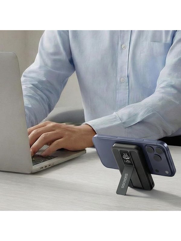 SKross Reload Mag Slim 5K Power bank - USB-C With stand PD20W 15W Qi - 5000 mAh