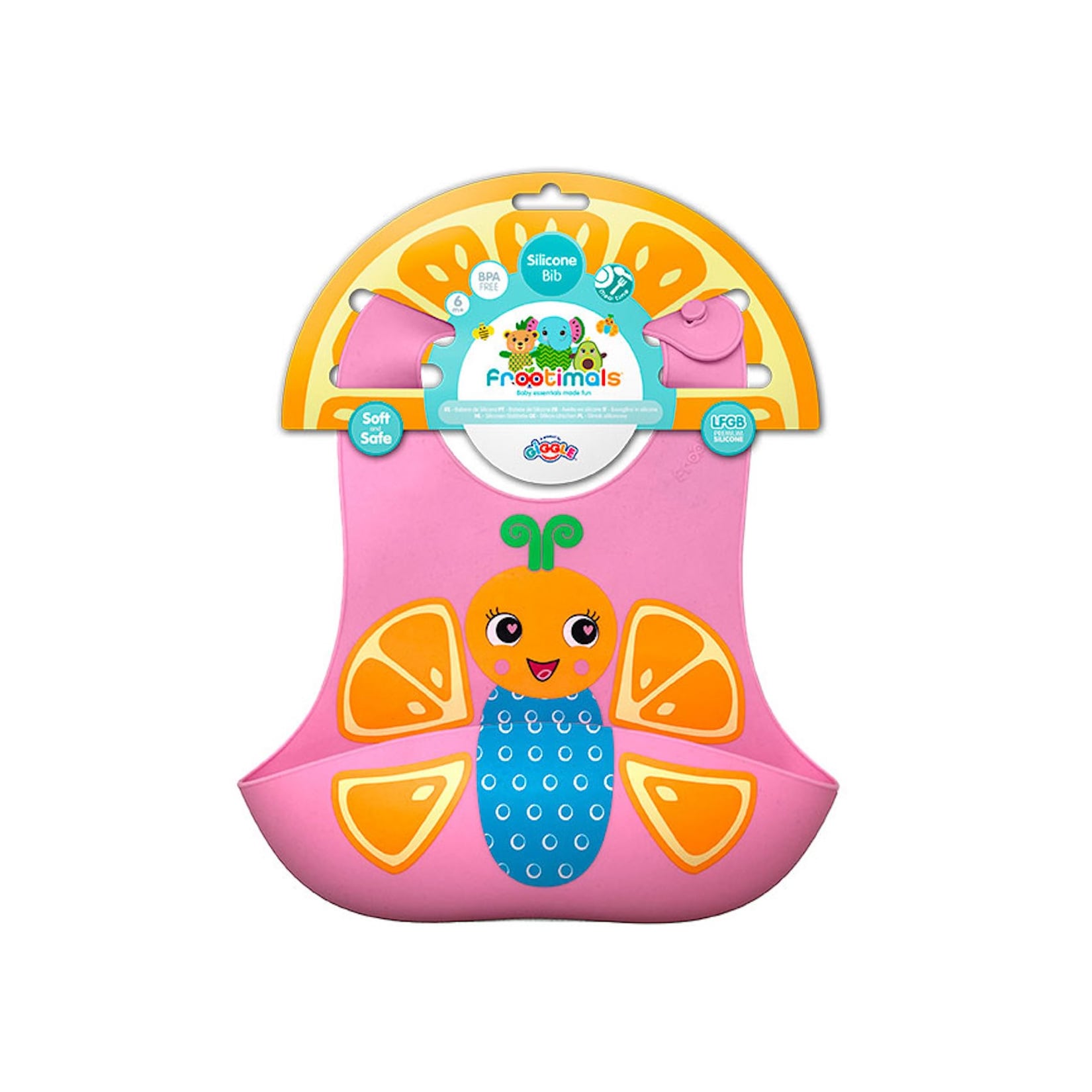 Kids Licensing Baby Silikon Laken Lätzchen Schmetterling