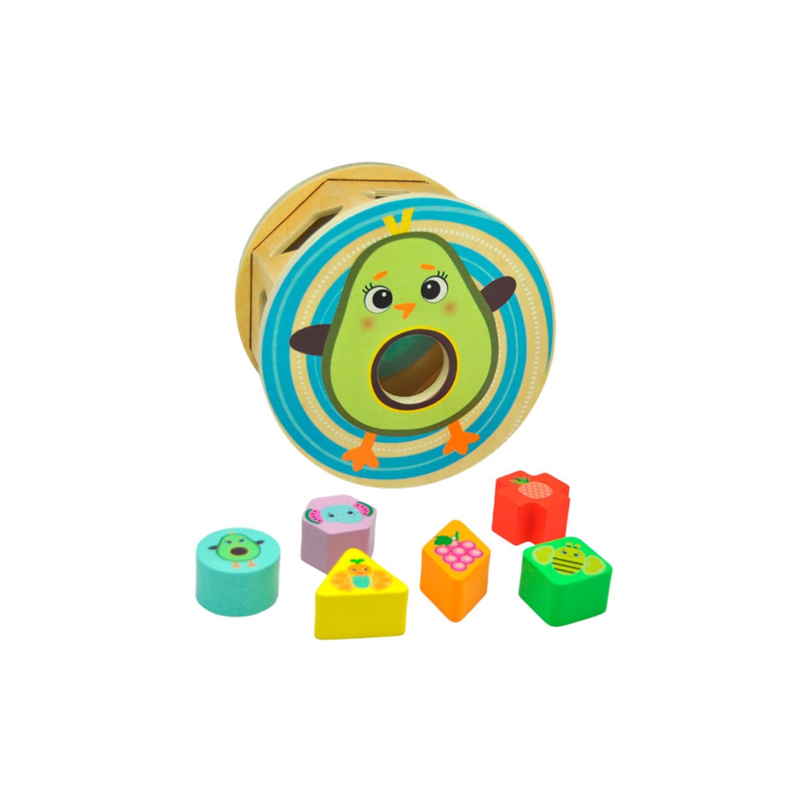 Kids Licensing Baby Steckspielzeug aus Holz Avocado
