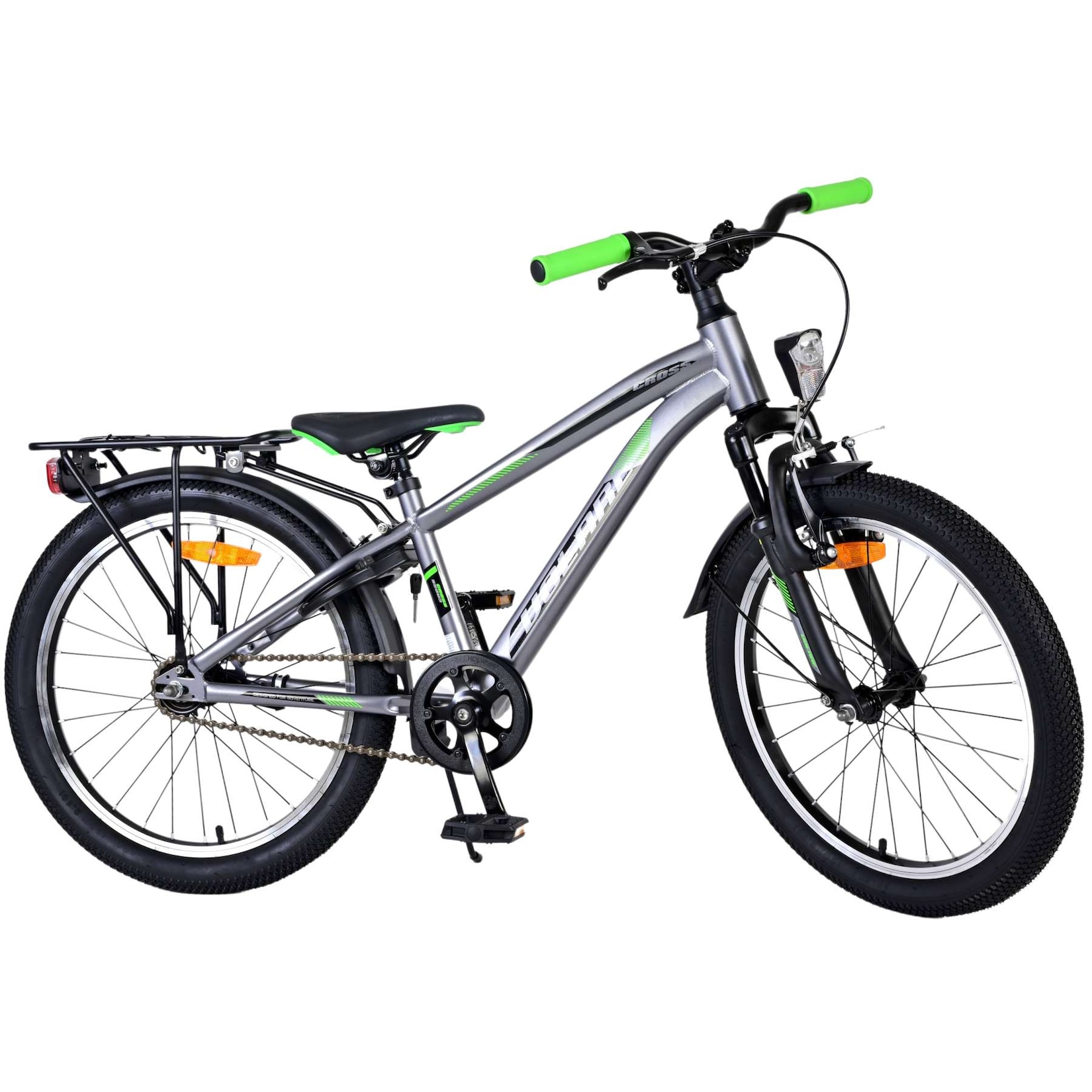 Volare Kinderfahrrad Cross Fahrrad für Jungen 20 Zoll Kinderrad in Dunkelgrau