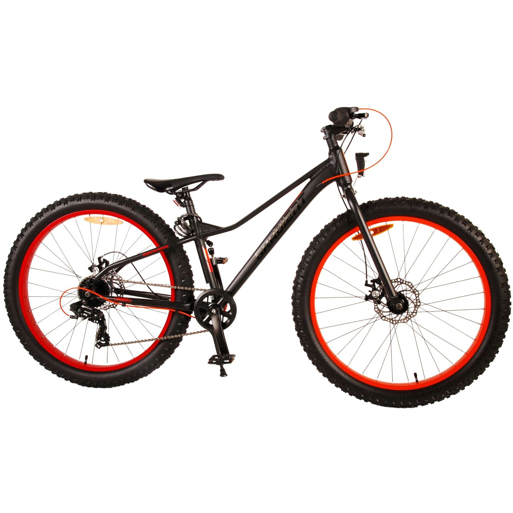Volare Kinderfahrrad Gradient für Jungen 26 Zoll Fahrrad in Schwarz Orange