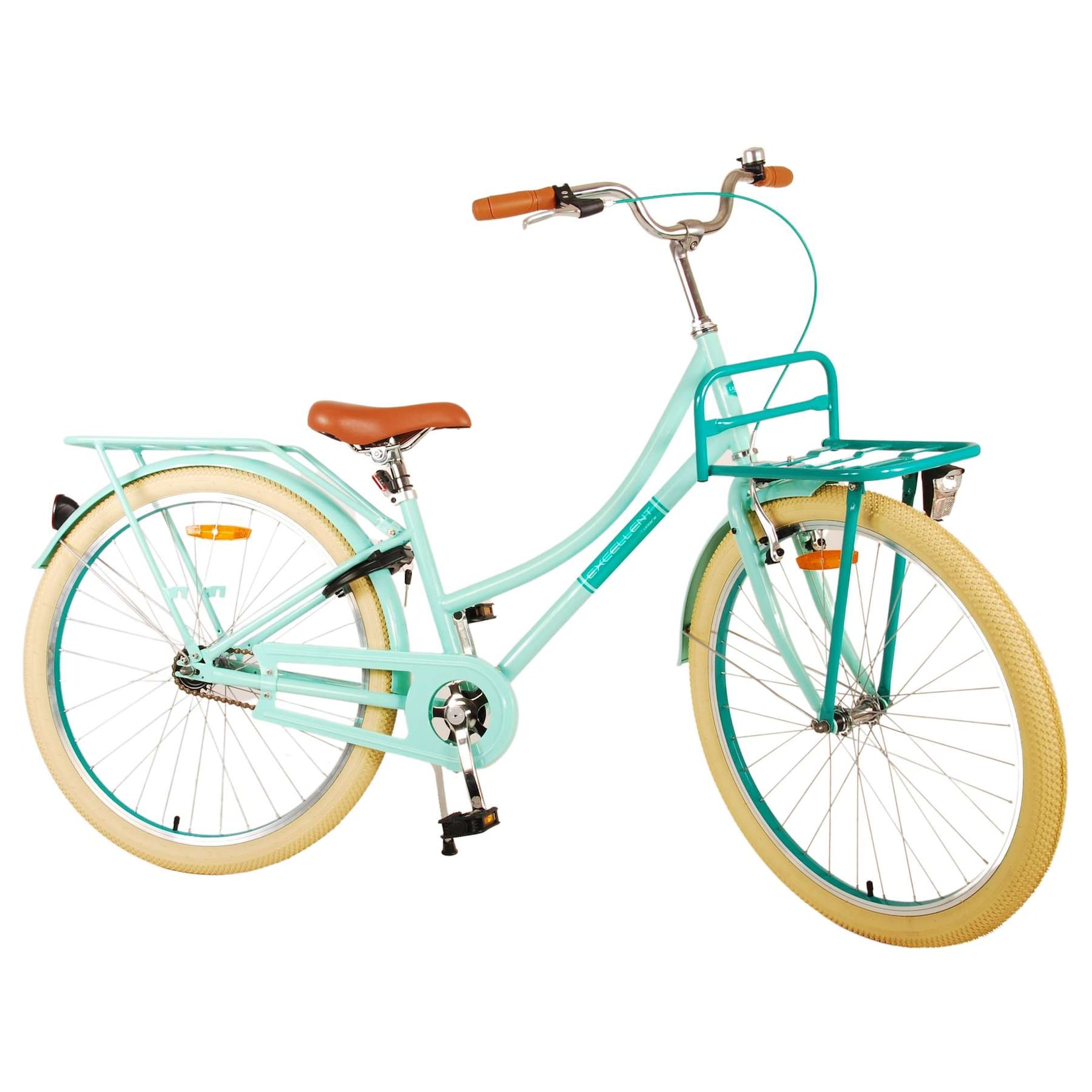 Volare Kinderfahrrad Excellent Fahrrad für Mädchen 26 Zoll Kinderrad in Grün