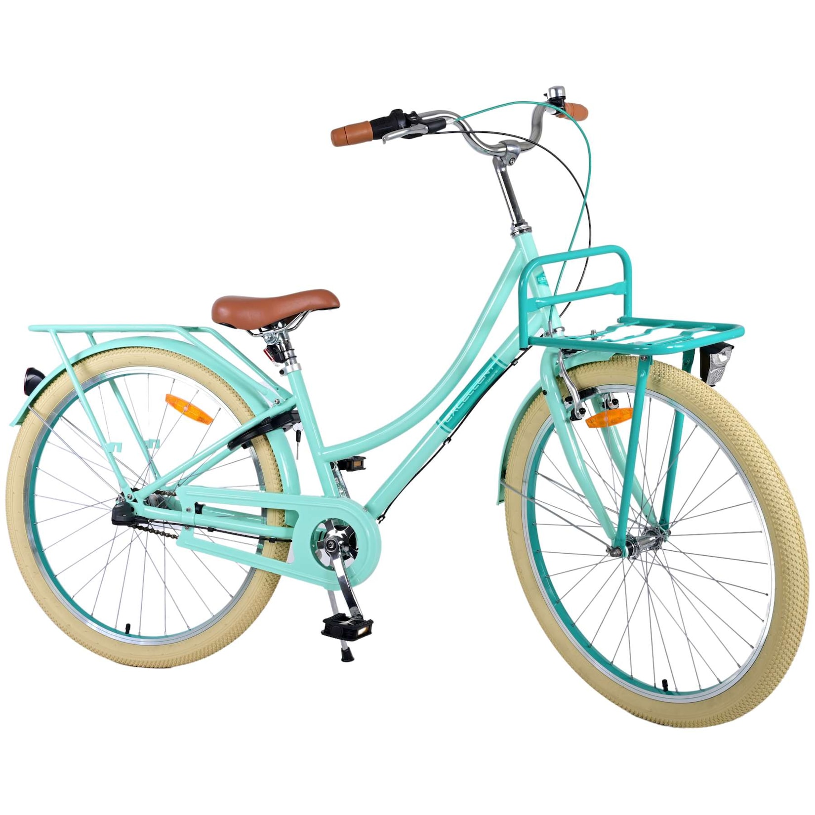 Volare Kinderfahrrad Excellent Fahrrad für Mädchen 26 Zoll Kinderrad in Grün 3 Gänge