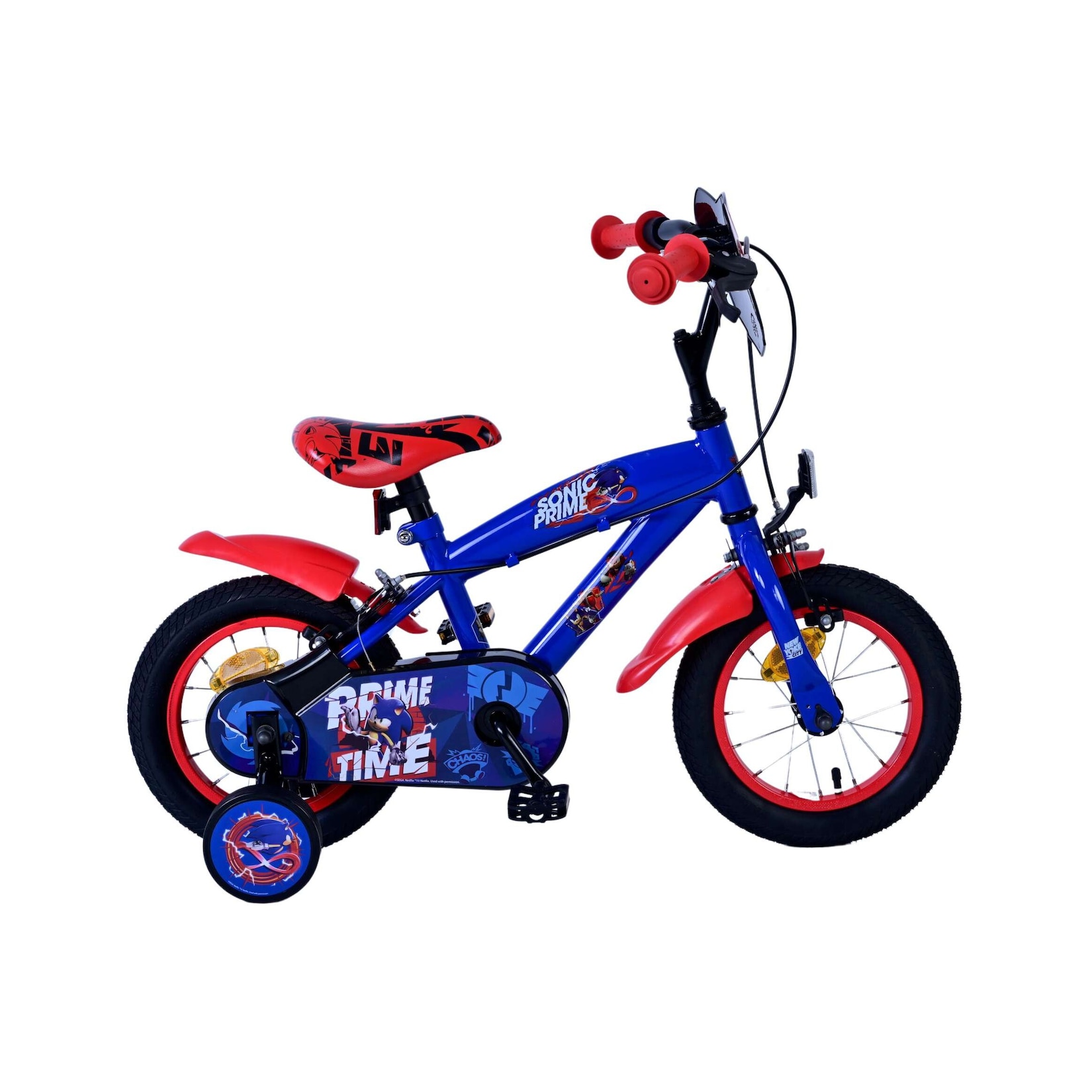 Volare Kinderfahrrad Turbo Crew für Jungen 12 Zoll Kinderrad in Blau/Rot, Zwei Handbremsen
