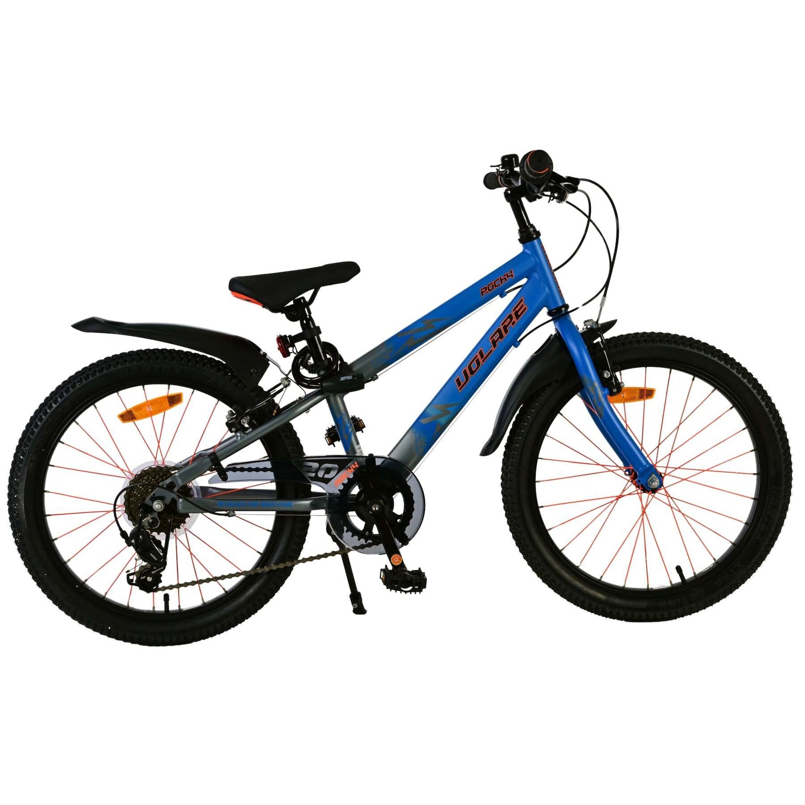Volare Kinderfahrrad Rocky 20 Zoll Kinderrad in Blau, 7 Gänge