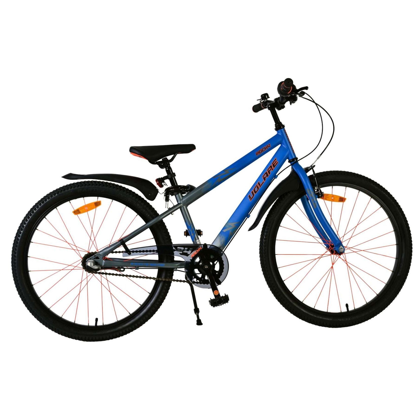 Volare Kinderfahrrad Rocky 24 Zoll Kinderrad in Blau, Shimano Nexus 3 Gänge