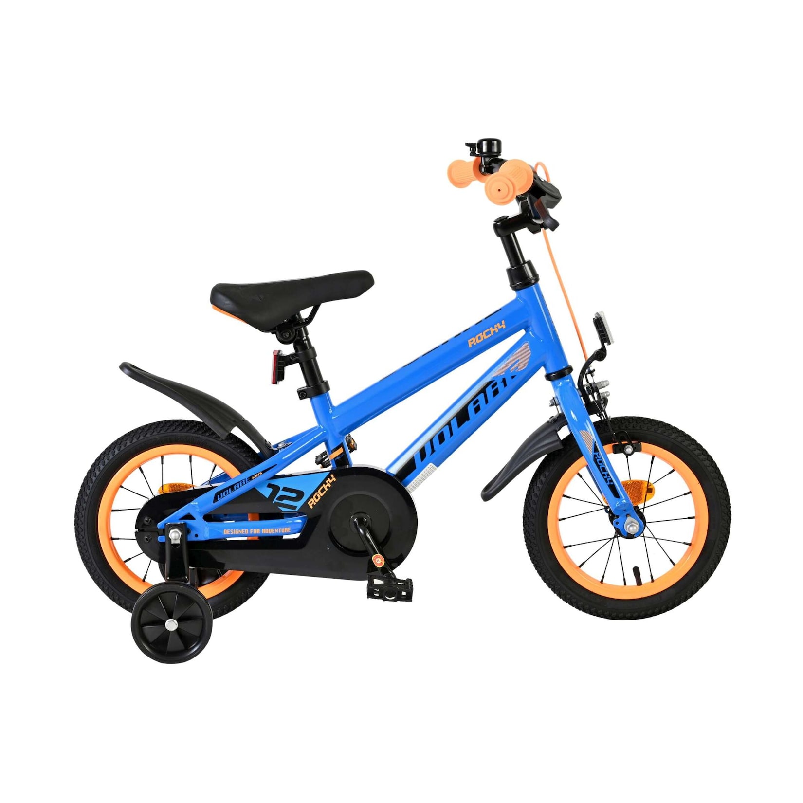 Volare Kinderfahrrad Rocky für Jungen 12 Zoll Kinderrad in Blau