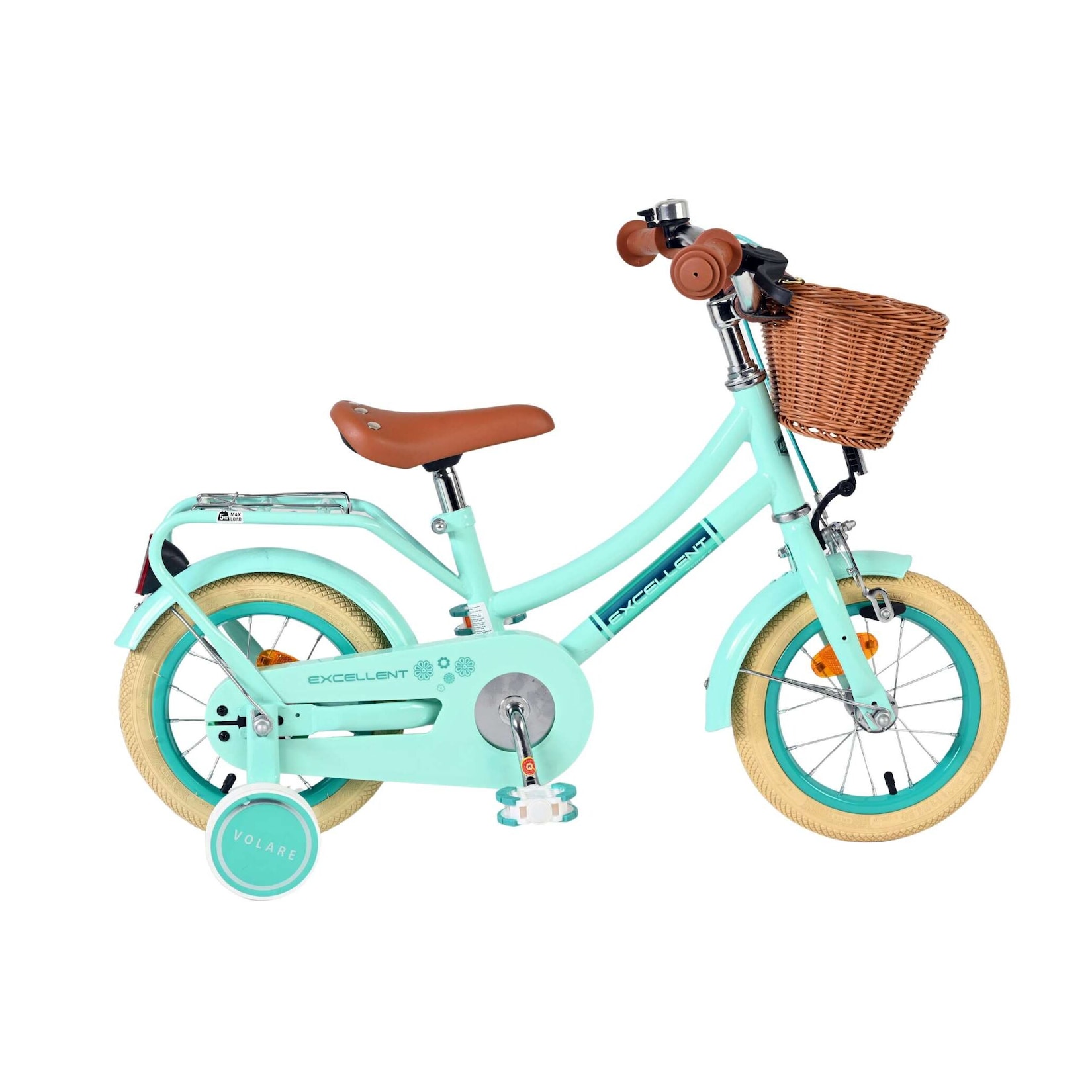 Volare Kinderfahrrad Excellent für Mädchen 12 Zoll Kinderrad in Grün