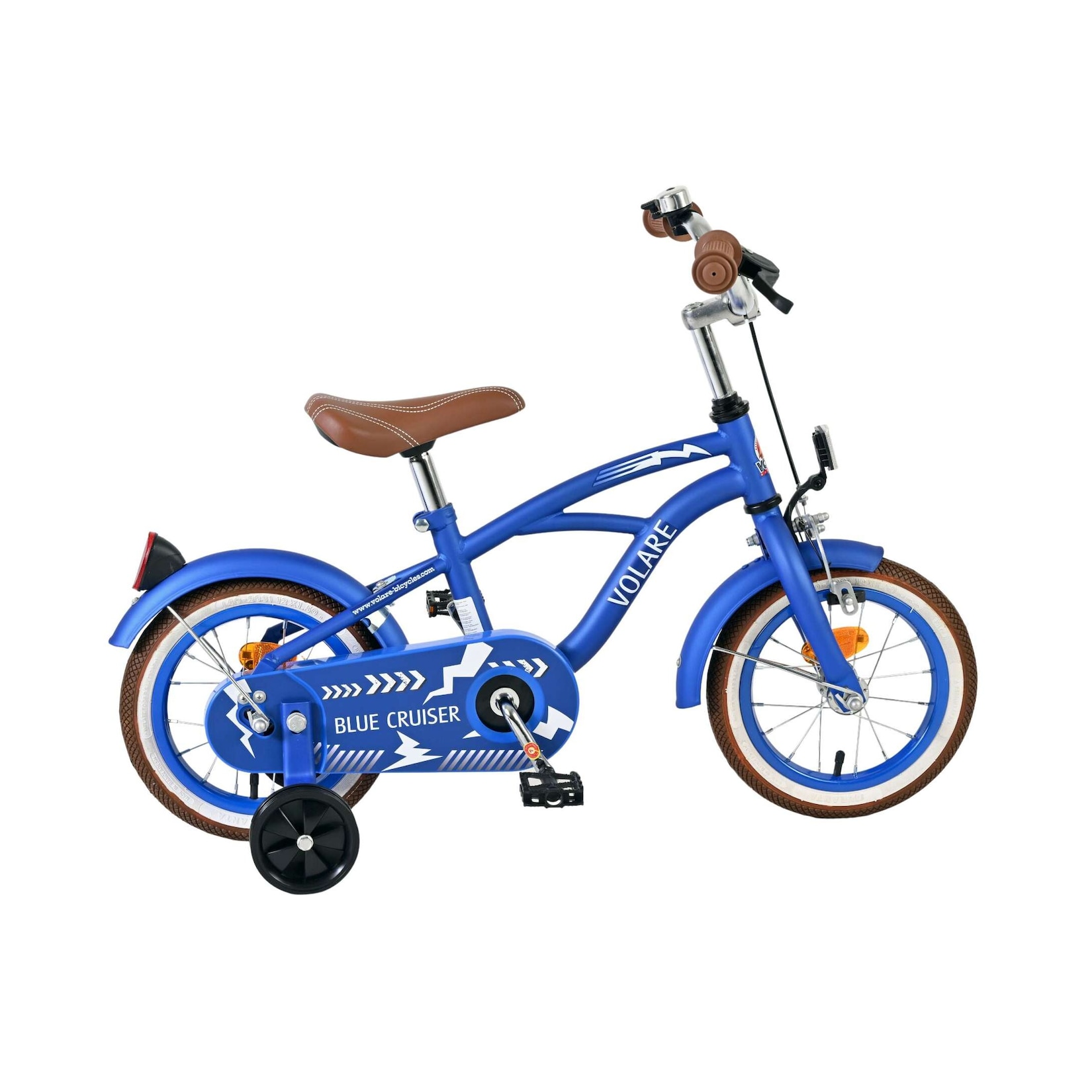 Volare Kinderfahrrad Blue Cruiser für Jungen 12 Zoll Kinderrad in Blau, 85 % zusammengebaut