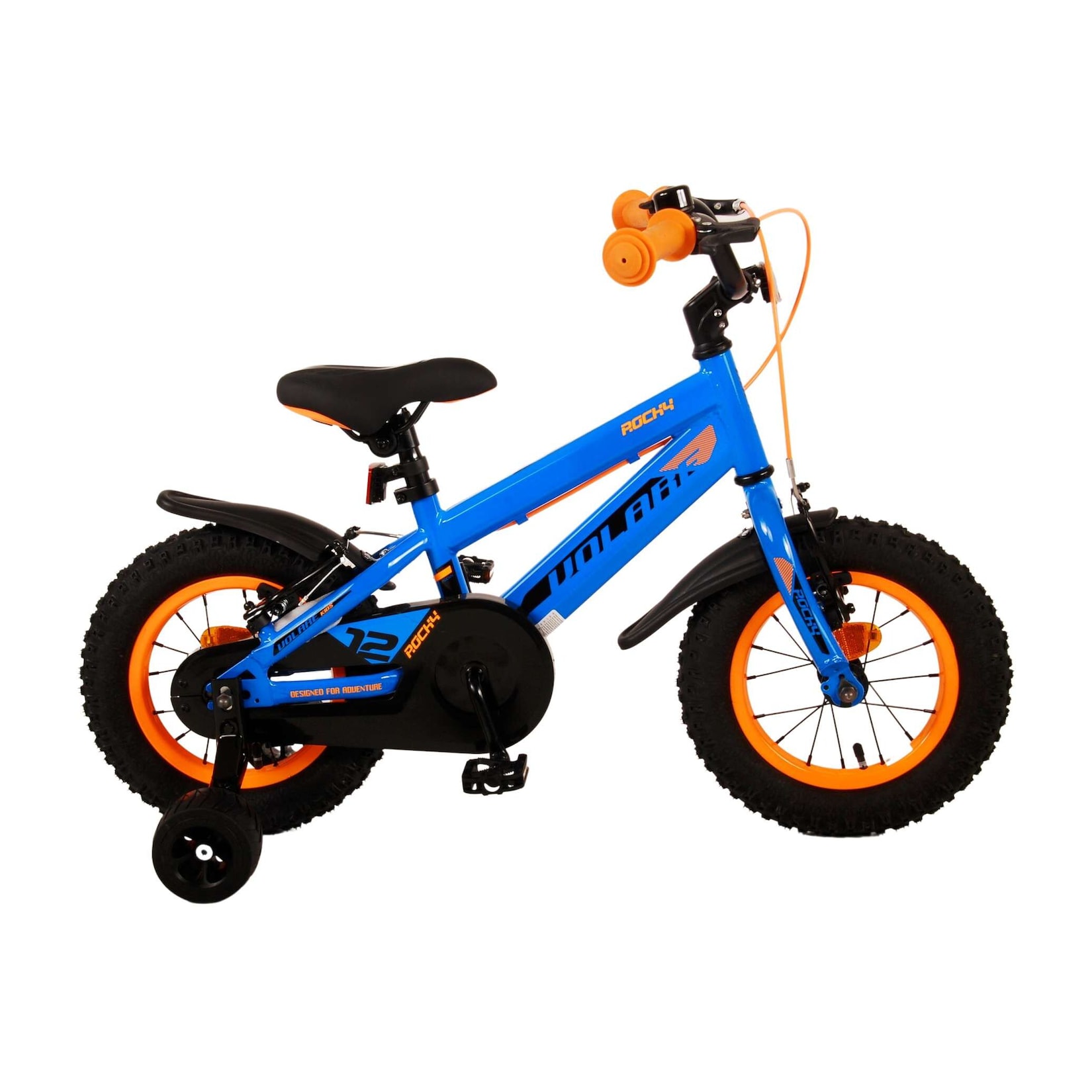Volare Kinderfahrrad Rocky für Jungen 12 Zoll Kinderrad in Blau, Zwei Handbremsen
