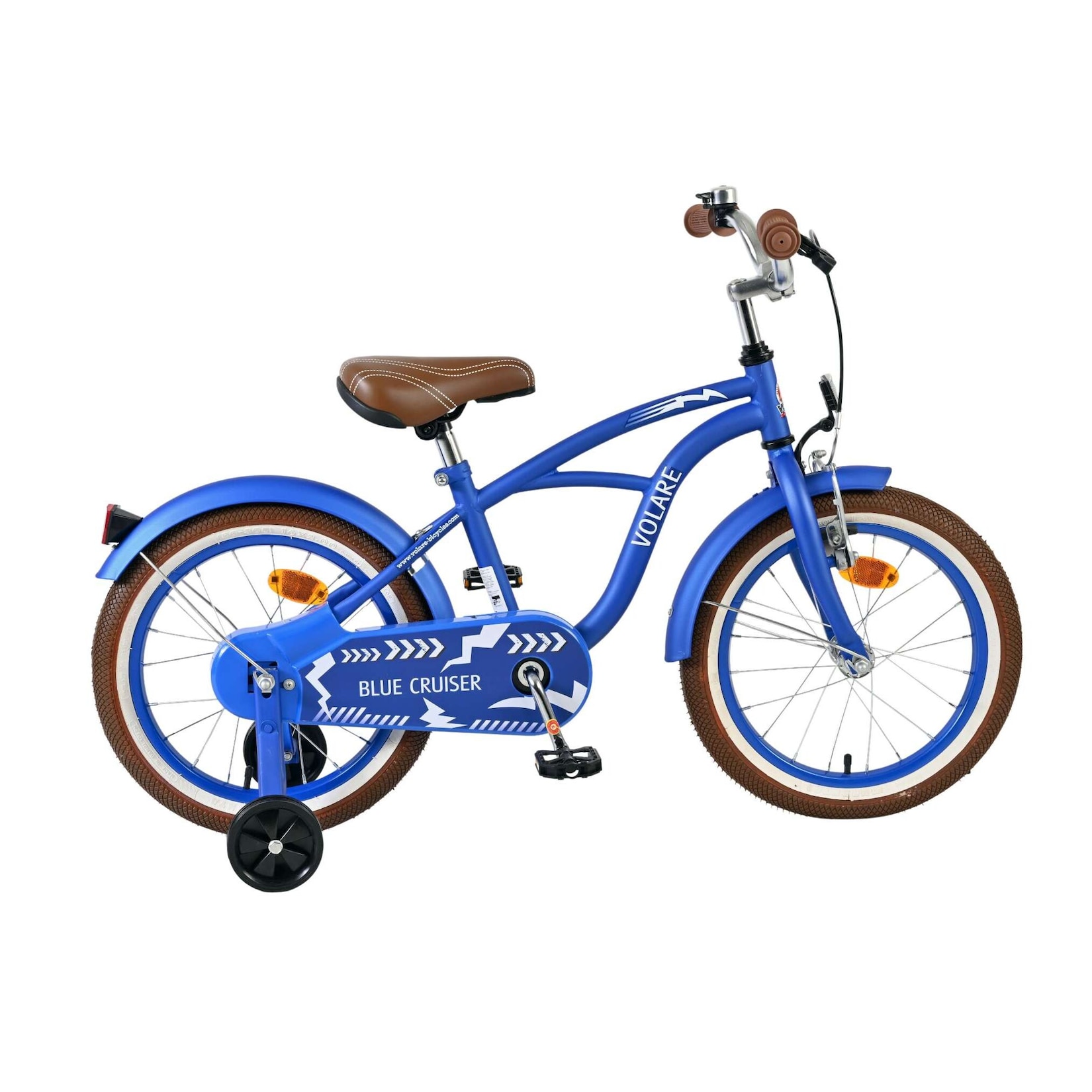 Volare Kinderfahrrad Blue Cruiser für Jungen 16 Zoll Kinderrad in Blau