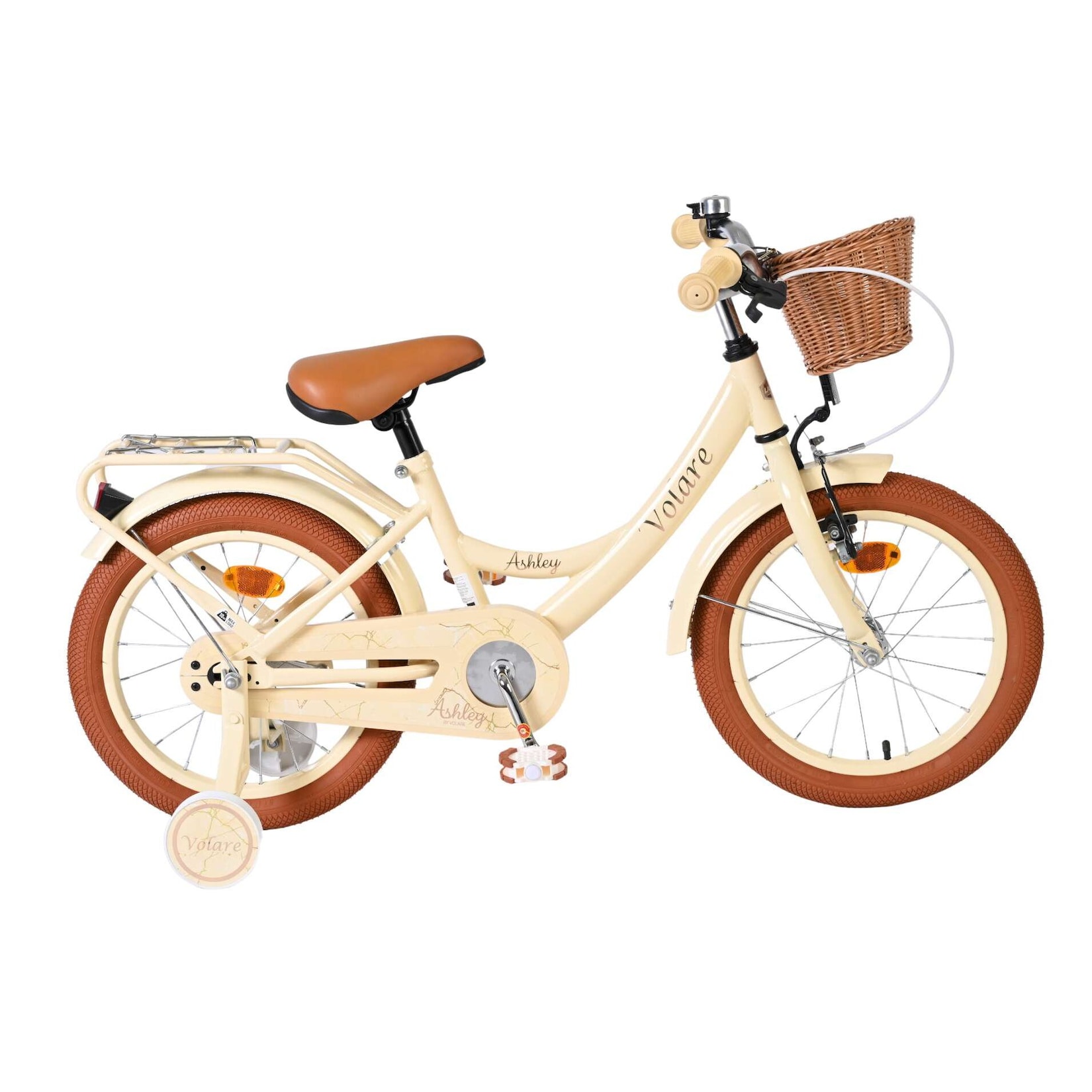 Volare Kinderfahrrad Ashley für Mädchen 16 Zoll Kinderrad in Creme