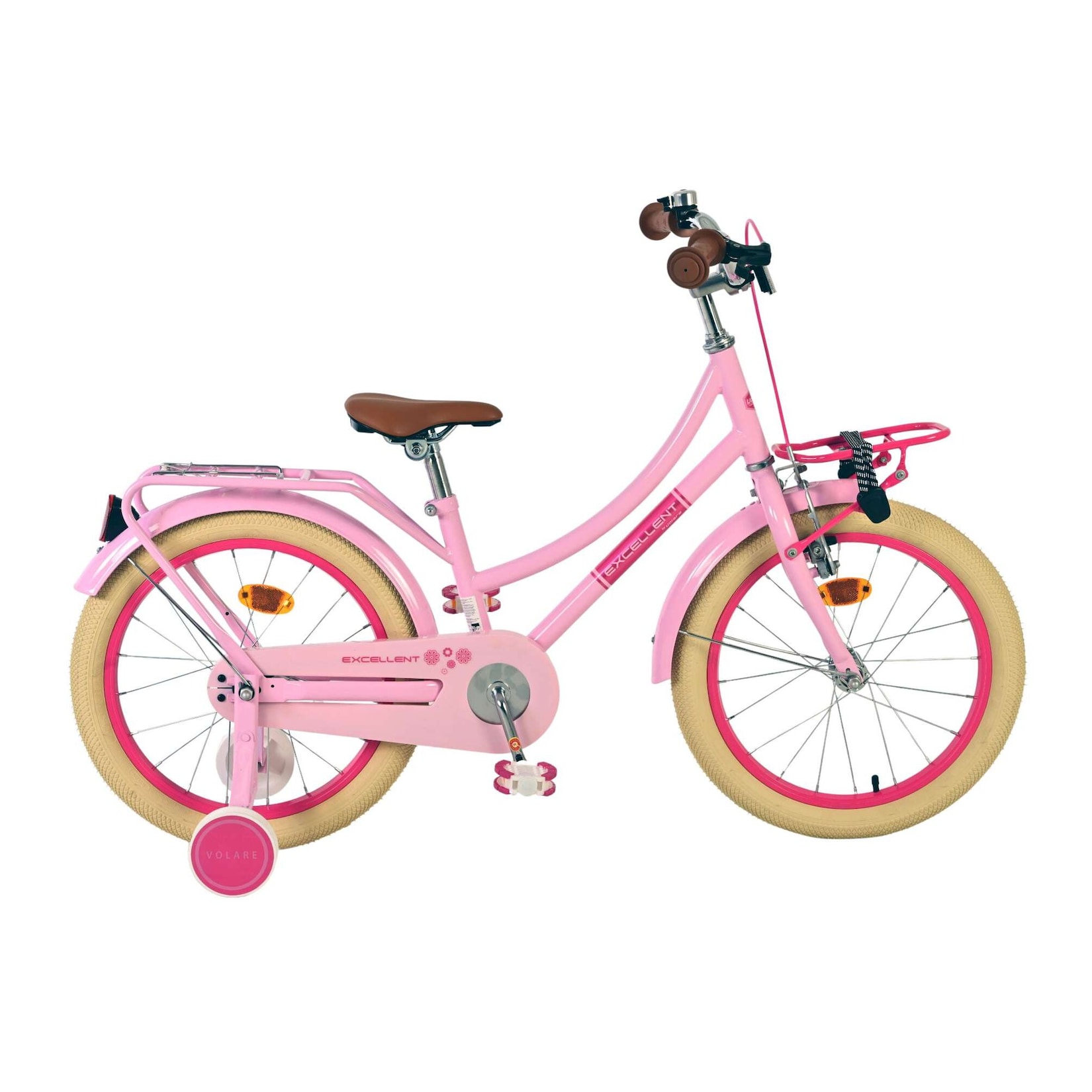Volare Kinderfahrrad Ausgezeichnetes für Mädchen 18 Zoll Kinderrad in Rosa