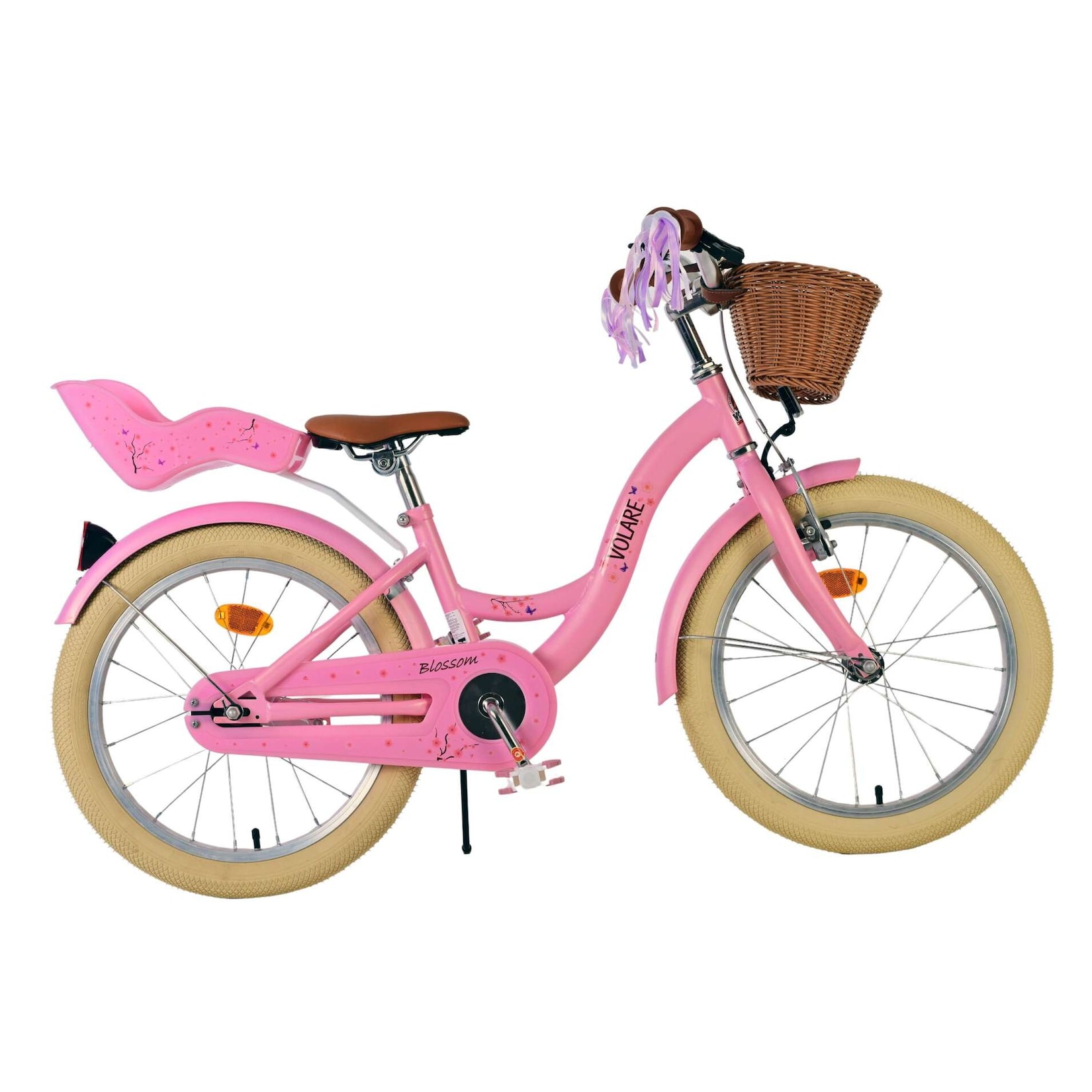 Volare Kinderfahrrad Blossom für Mädchen 18 Zoll Kinderrad in Rosa