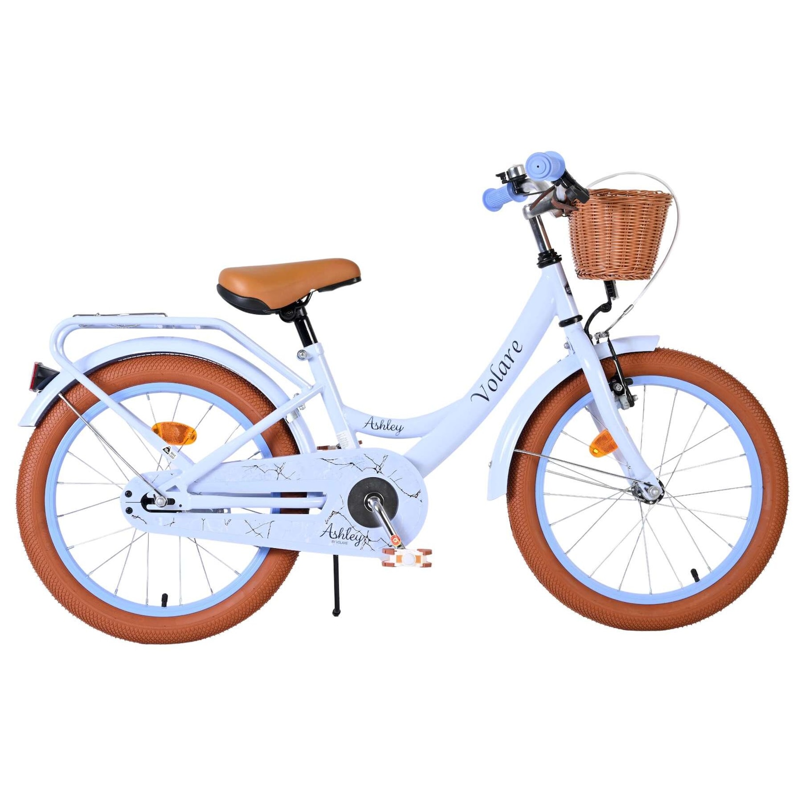 Volare Kinderfahrrad Ashley für Mädchen 18 Zoll Kinderrad in Pastellblau
