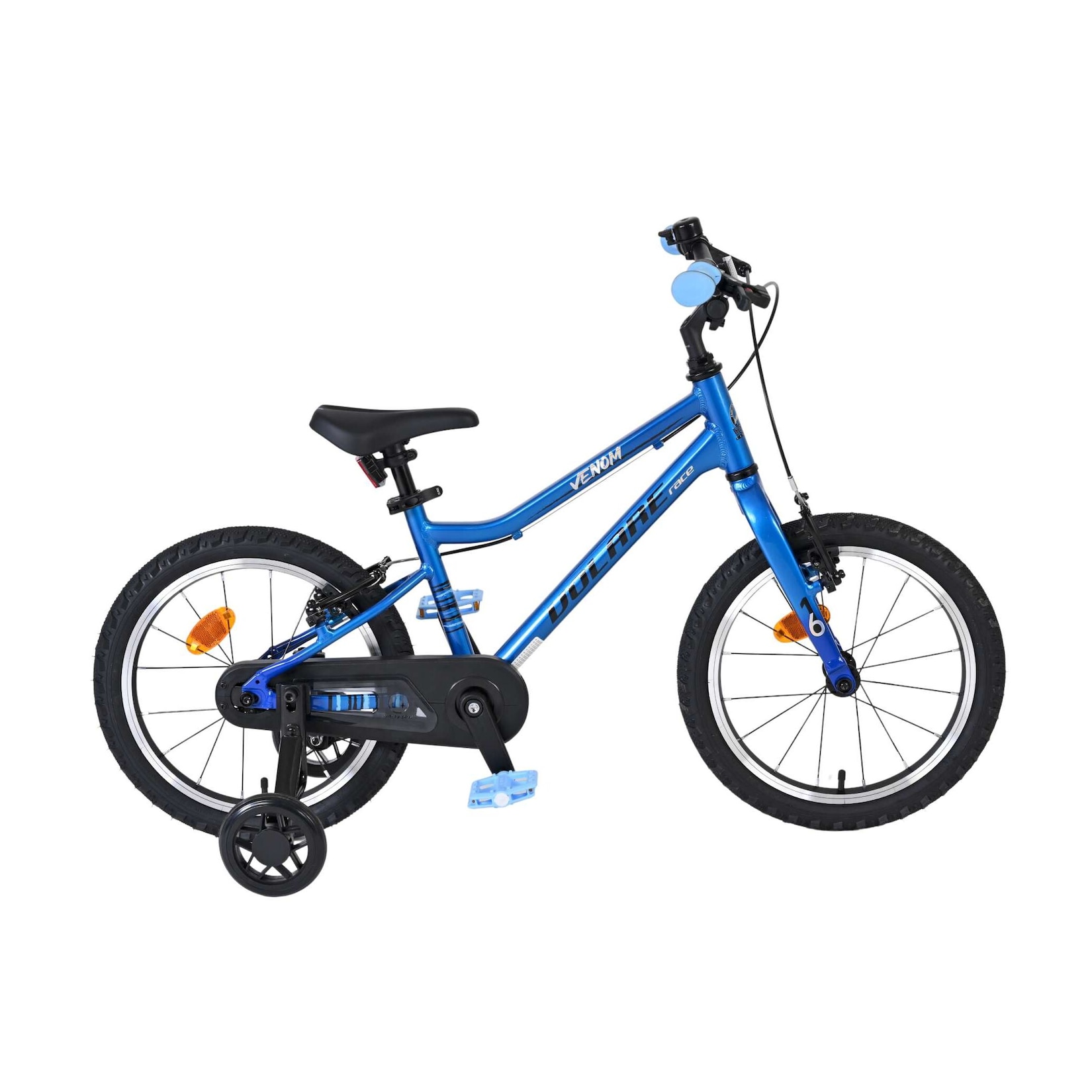 Volare Kinderfahrrad Venom für Jungen 16 Zoll Kinderrad in Blau, Zwei Handbremsen