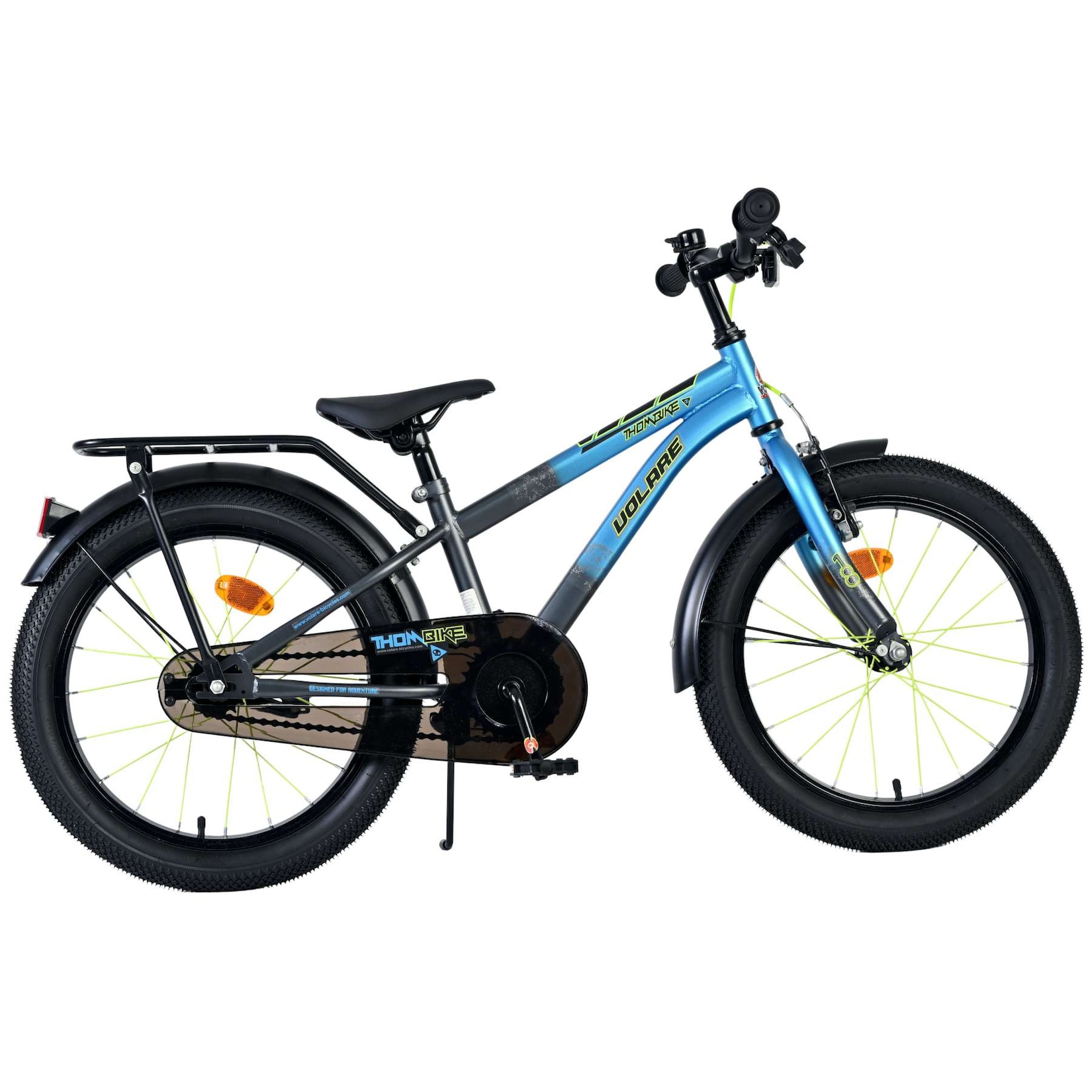 Volare Kinderfahrrad Thombike für Jungen 18 Zoll Kinderrad in Blaugrau