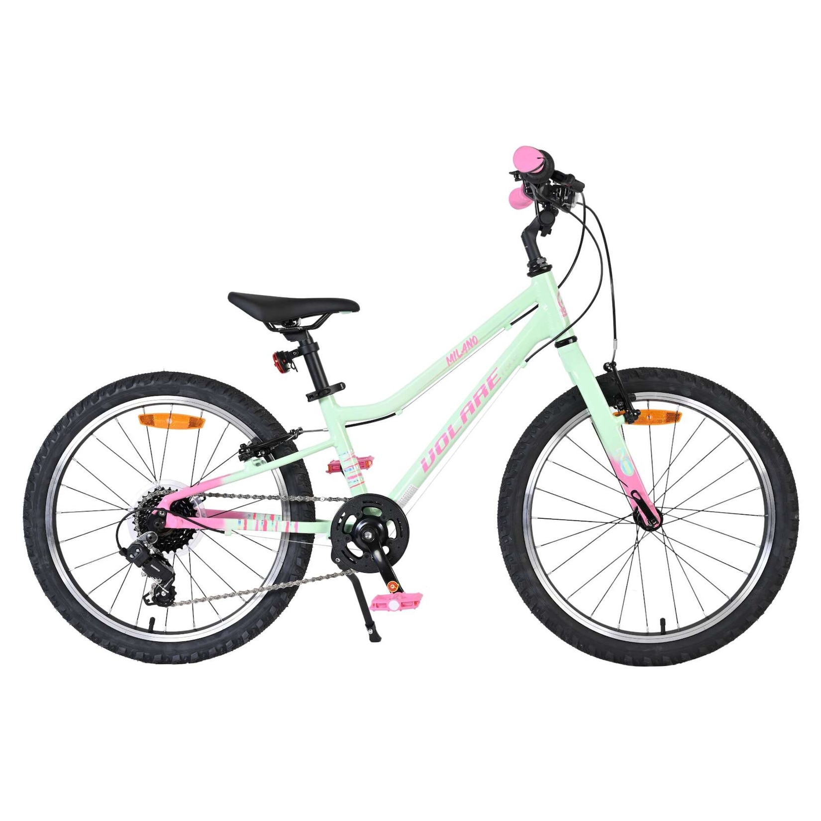 Volare Kinderfahrrad Milano für Mädchen 20 Zoll Kinderrad in Mintgrün, 6 Gänge