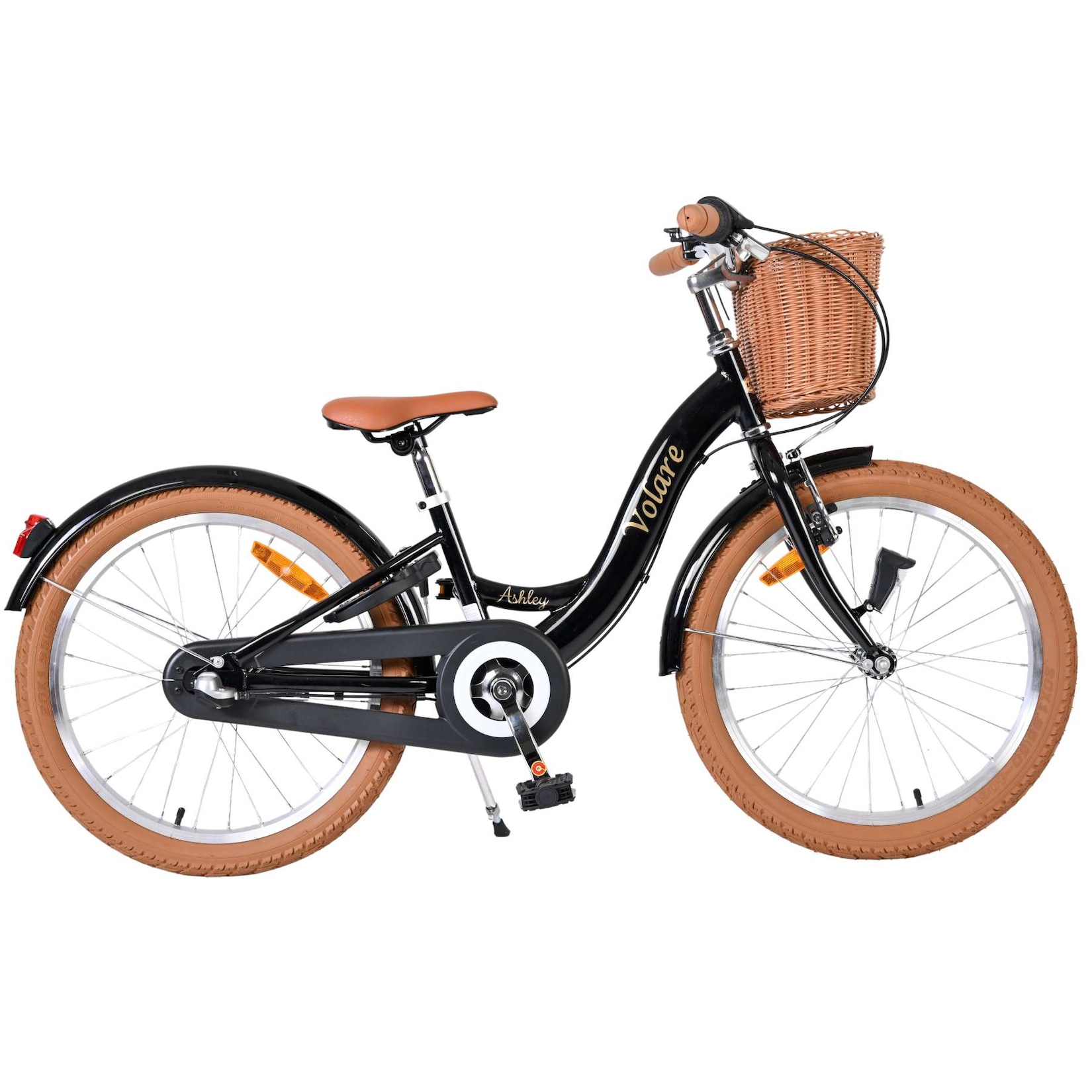 Volare Kinderfahrrad Ashley für Mädchen 20 Zoll Kinderrad in Schwarz, Shimano Nexus 3