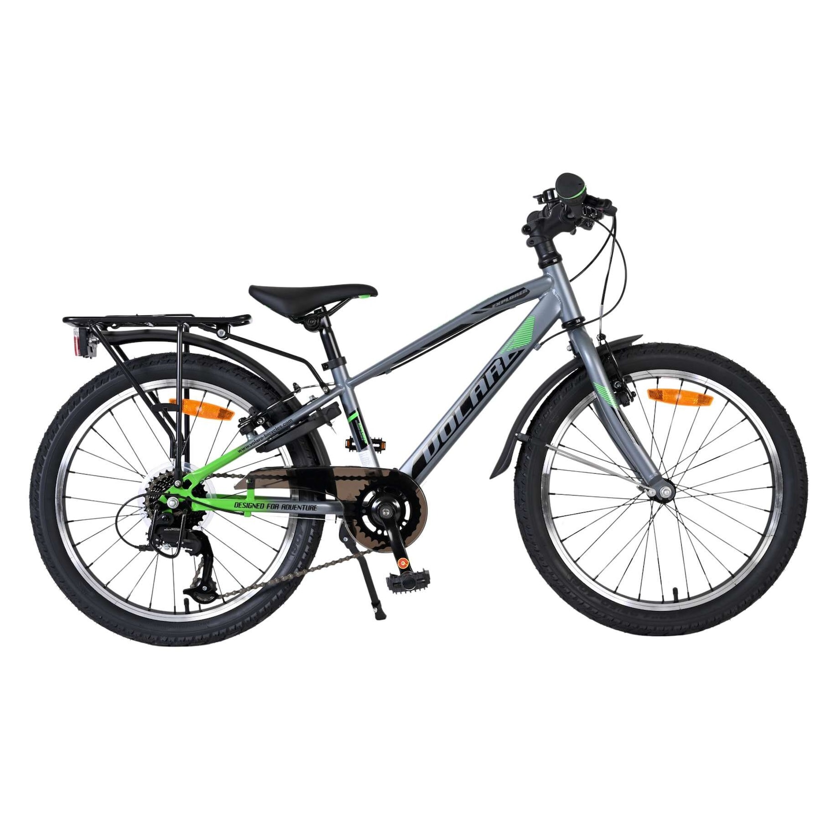 Volare Kinderfahrrad Explorer für Jungen 20 Zoll Kinderrad in Dunkelgrau, 7 Gänge
