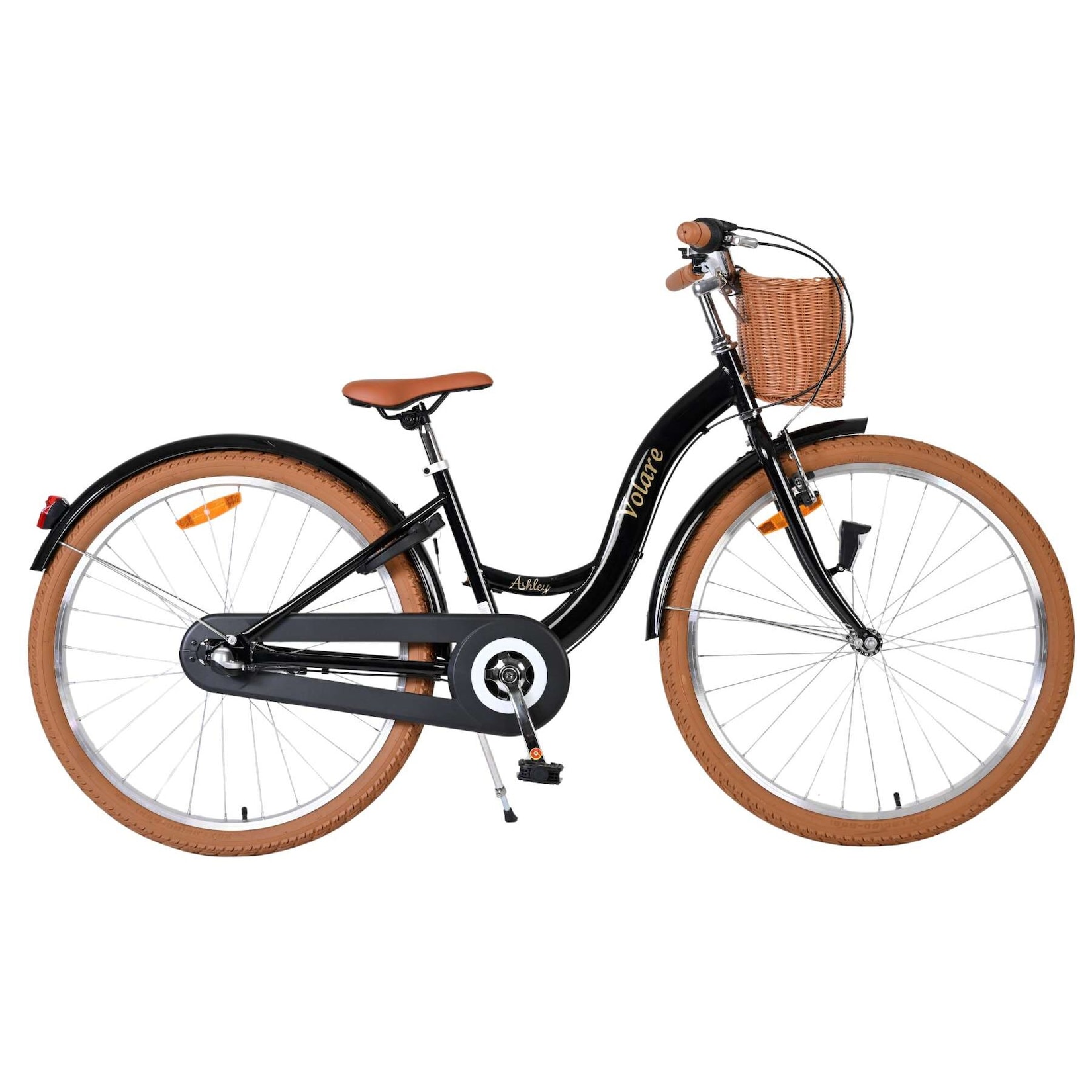 Volare Kinderfahrrad Ashley für Mädchen 26 Zoll Kinderrad in Schwarz, Shimano Nexus 3