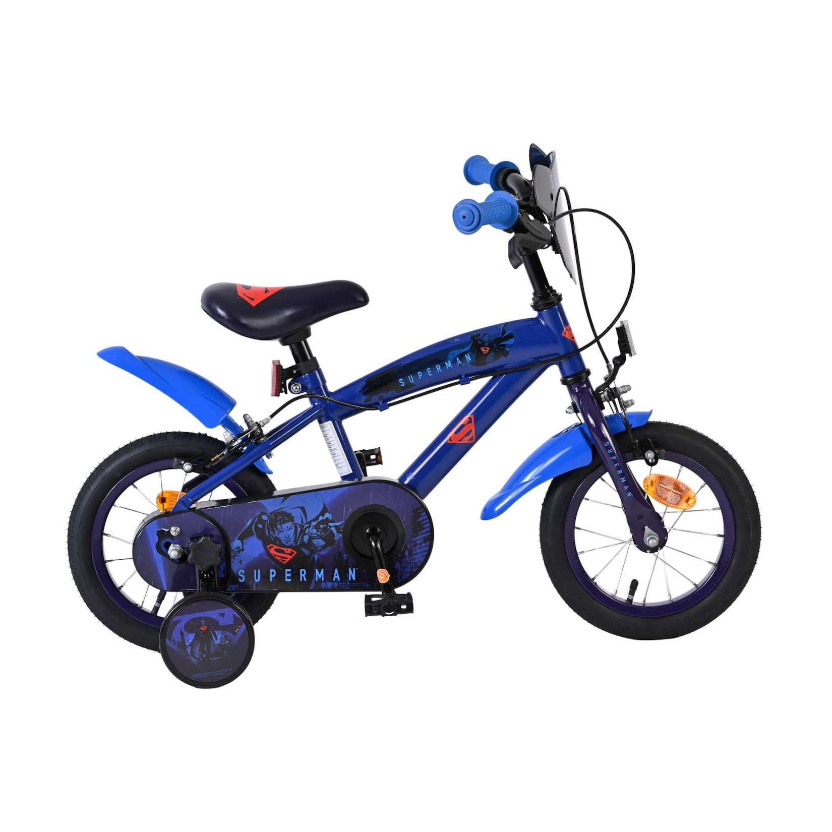 Volare Kinderfahrrad Superman für Jungen 12 Zoll Kinderrad in Zwei Handbremsen